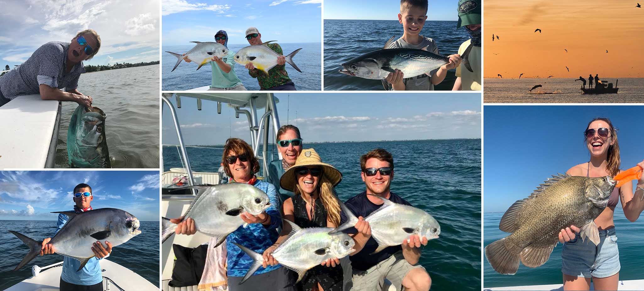 sanibel fishing charter collage